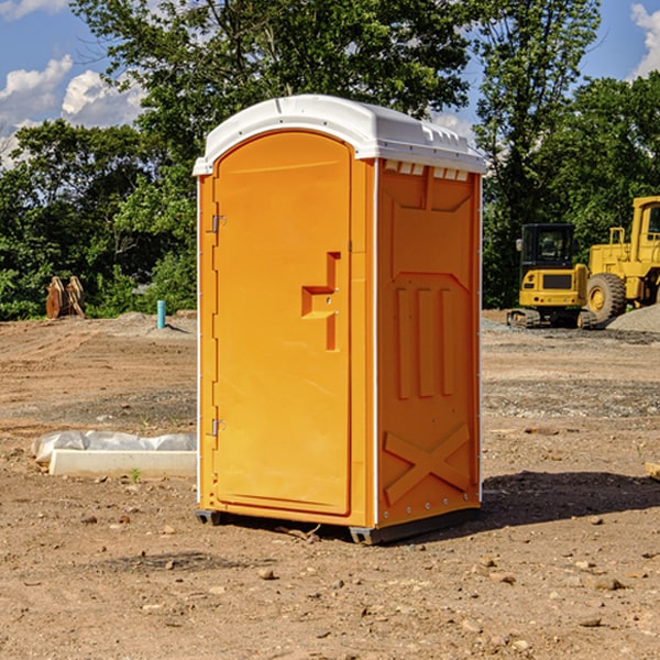 how often are the portable restrooms cleaned and serviced during a rental period in Triangle New York